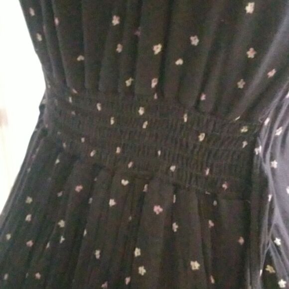 Bella Dahl Black Plaid 100% Rayon Lace Up Tank Dress XS - Picture 13 of 15